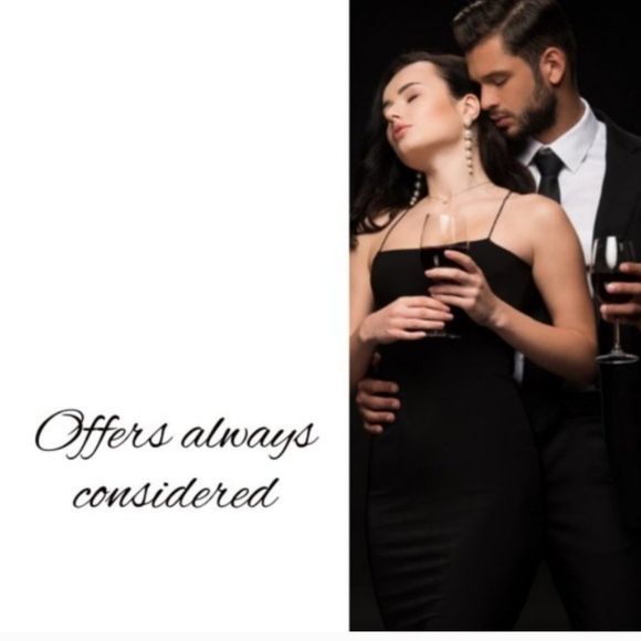 Off Shoulder Cocktail Dress Blue - Picture 6 of 6